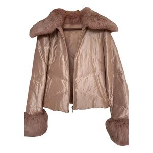 Stefanel Shimmering Tan Teddy Jacket